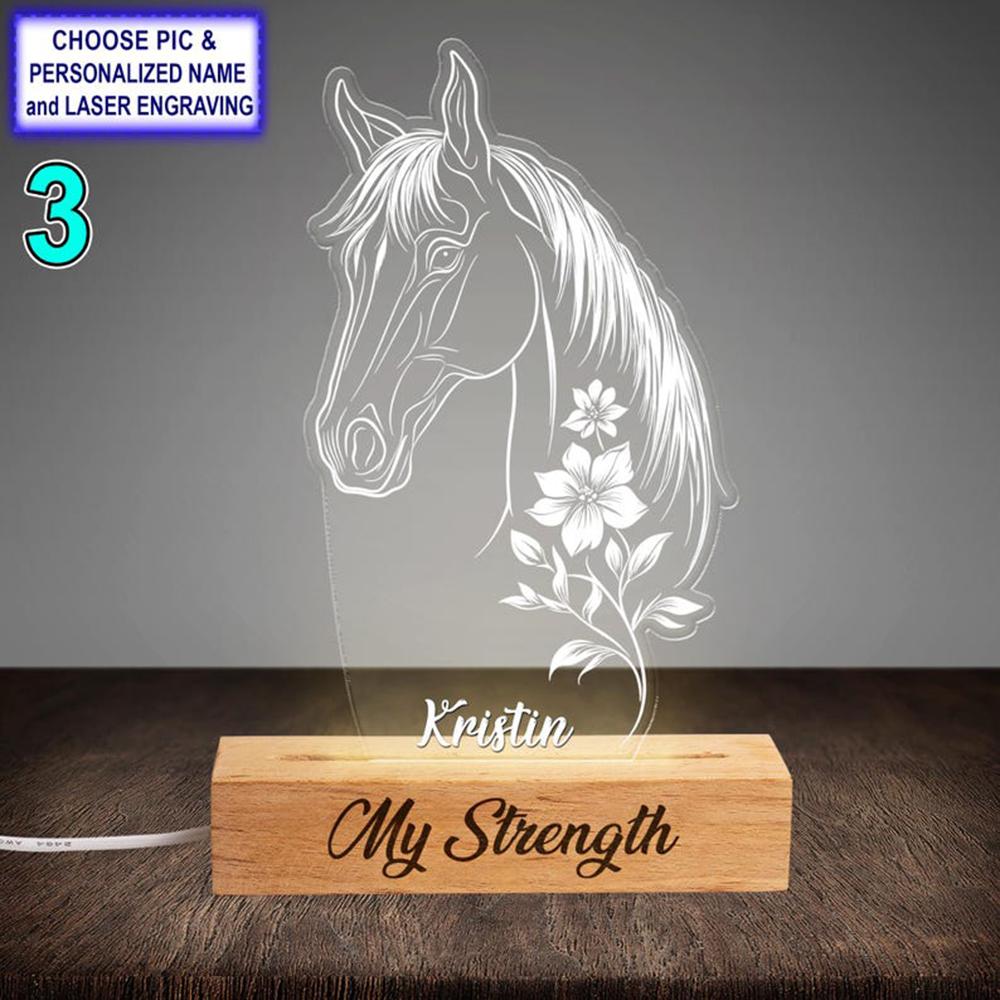 Custom Horse Night Light Personalized LED Animal Decor For Kids Room Soft Glow Ambient Light Fun Whimsical Ornament Best Gift