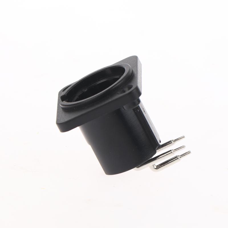 2/10Pcs Male Plug Straight Terminal Panel Mounted Connector 3 Pin Female Jack Panel Mount Black XLR Connector