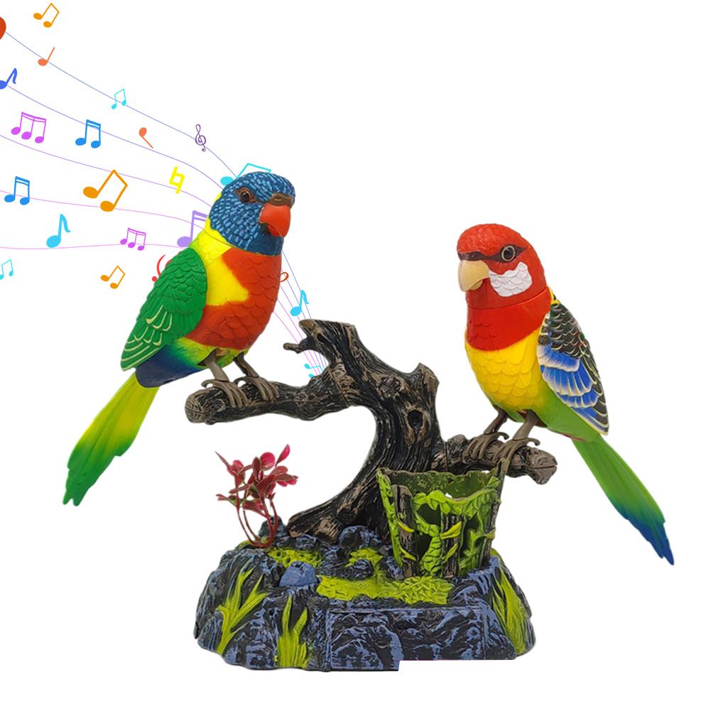lectric Battery Toys Birds Operated Simulated Induction Sound Parrots Children Moving Toy Talking Control Pets Voice-Activated
