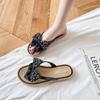 Fashion Slides Open Toe Bow Flip Flops Women's Slippers and Ladies Sandals Outside Shoes on Beach 2024 Flat Pvc 39 Promotion Top Designs