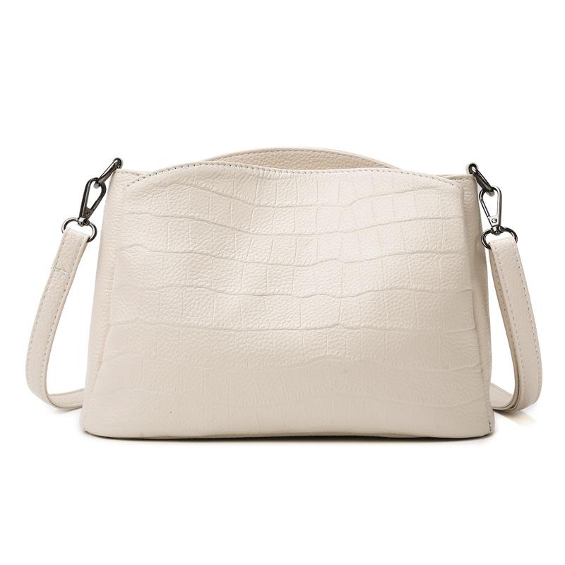 

Кожаная женская сумка Модный и высококлассный стиль Большая вместимость Одноплечная сумка кроссбоди Сумка-тоут из коровьей кожи белый