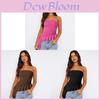 Y2k Slim Fit Sexy Bare Shoulder Top With Tassels For Summer Party
