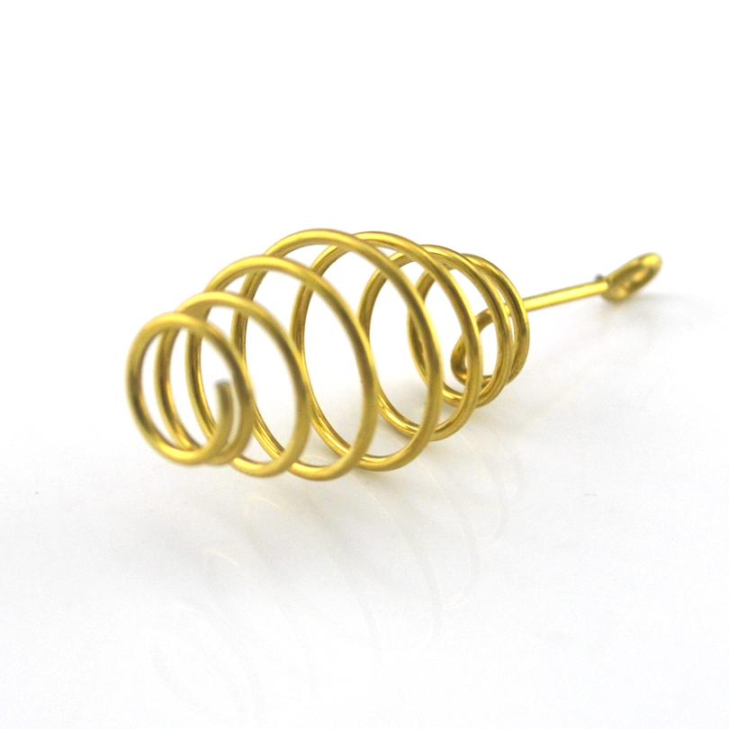 MNFT 200Pcs/Lot Olive&Horn Shape Spiral Spring for Explosion Fishing Hooks Stainless Steel Fishing Bait Accessories