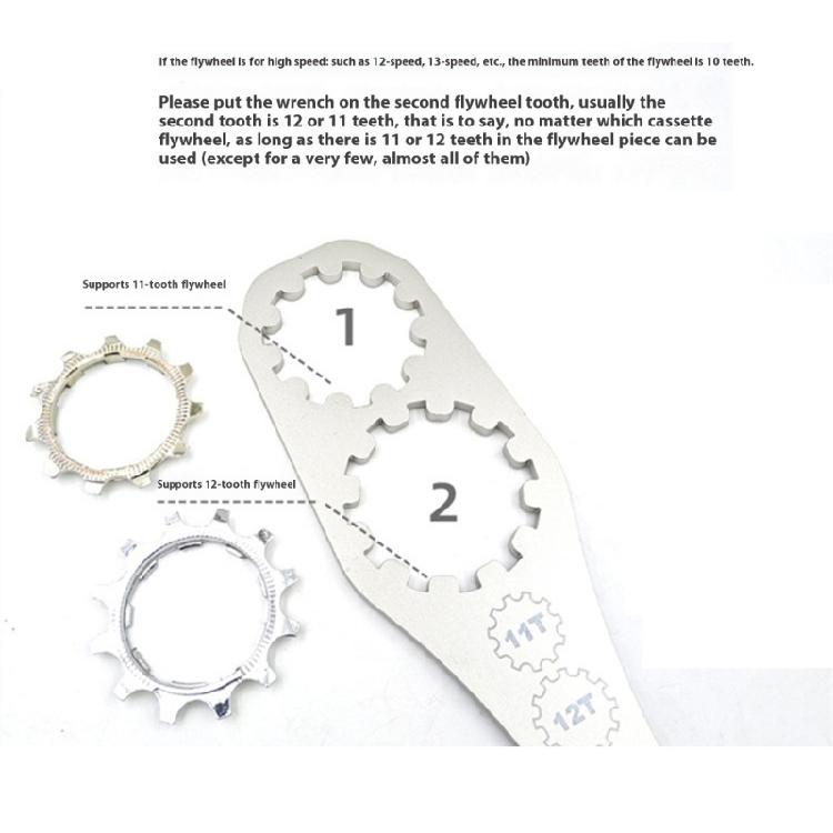 Road Bike Cassette Extractors Tool 11T/12T Flywheel Fixed Wrench Manual Removal Tool Bike Maintenance Accessories
