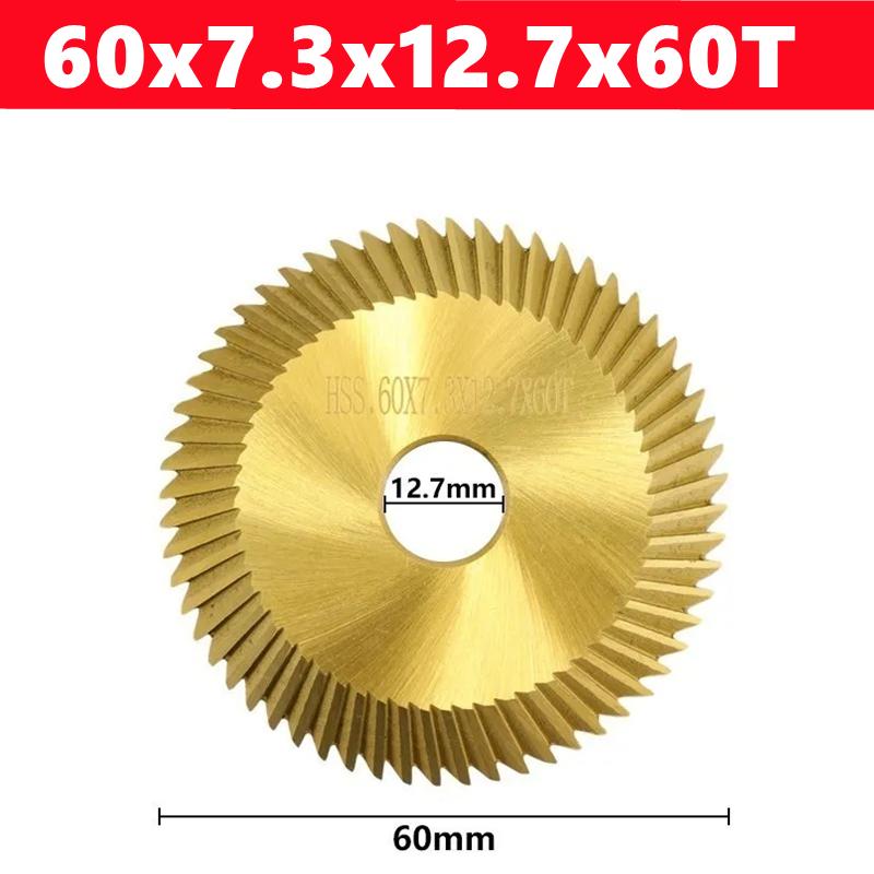 1pcs Key machine saw blade 60/70mm 60/80/100T double-sided HSS key milling cutter multi-function key copying machine cutter