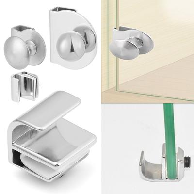 Board Support Plank Clip No Drilling Glass Door Handle Cabinet Drawer Pull Glass Clamp Door Clips