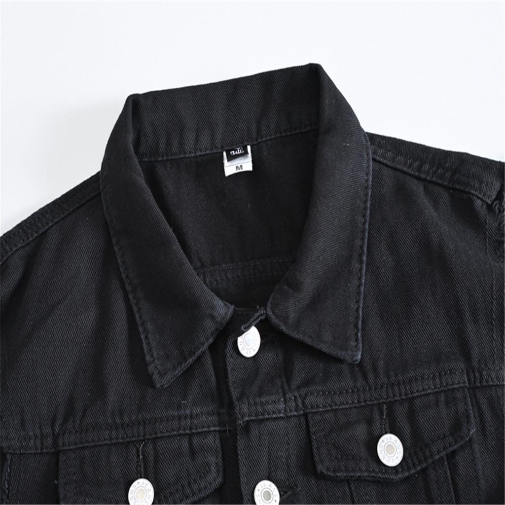 Herre Ny Mode Denim Vest Afslappet Cowboy Jakke På Skulderen Bluse