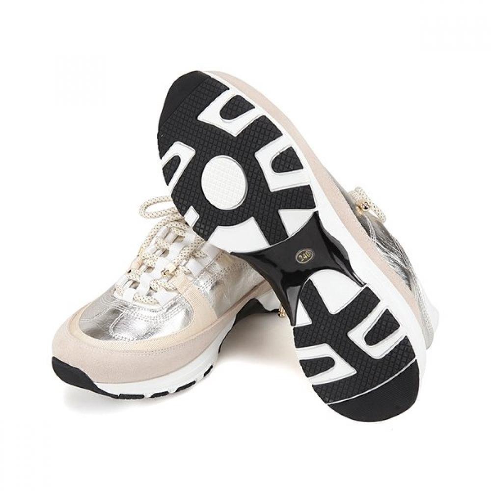 Barbara Soft Leather Combination CaSual Women S SneakerS 4.5cm Bbj162gd