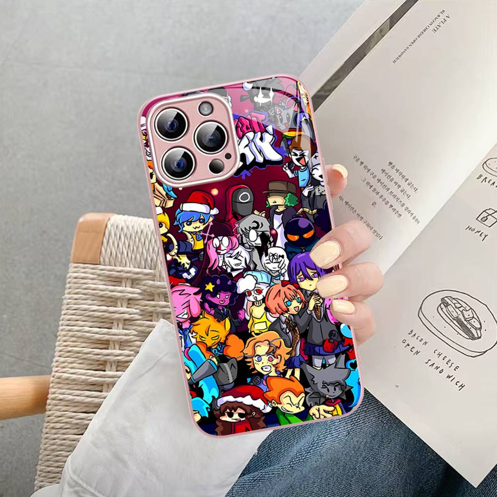 Game F-Friday Night Funkin Tempered Glass For Iphone 14 13 12 11 Pro Mini XS MAX 14Plus X XS XR Fundas