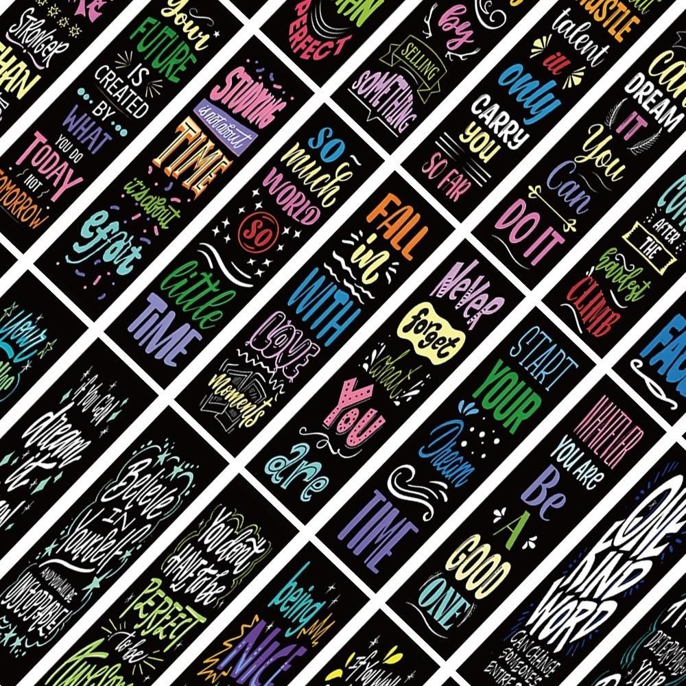 24/30PCS Set Butterfly Paper Bookmark Uplifting Quotes Reading Book Clip  Reading Accessory