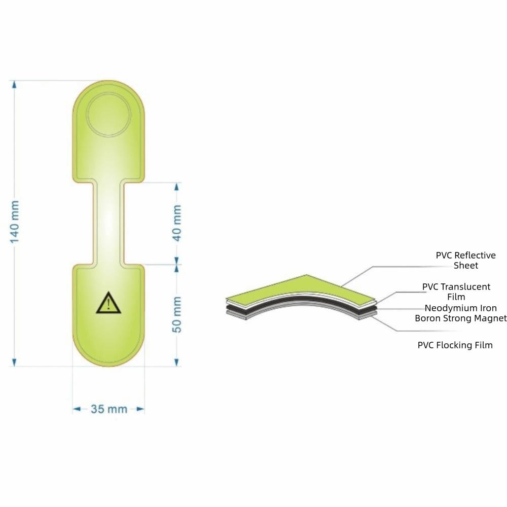 LED Lighting Magnetic Safety Light PVC Reflective Clip Light New LED Warning Light  Bicycle Riding