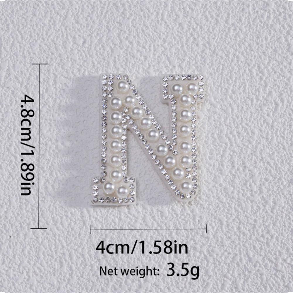 Pearl Letters Clothes Letter Alphabet Embroidery Sparkle