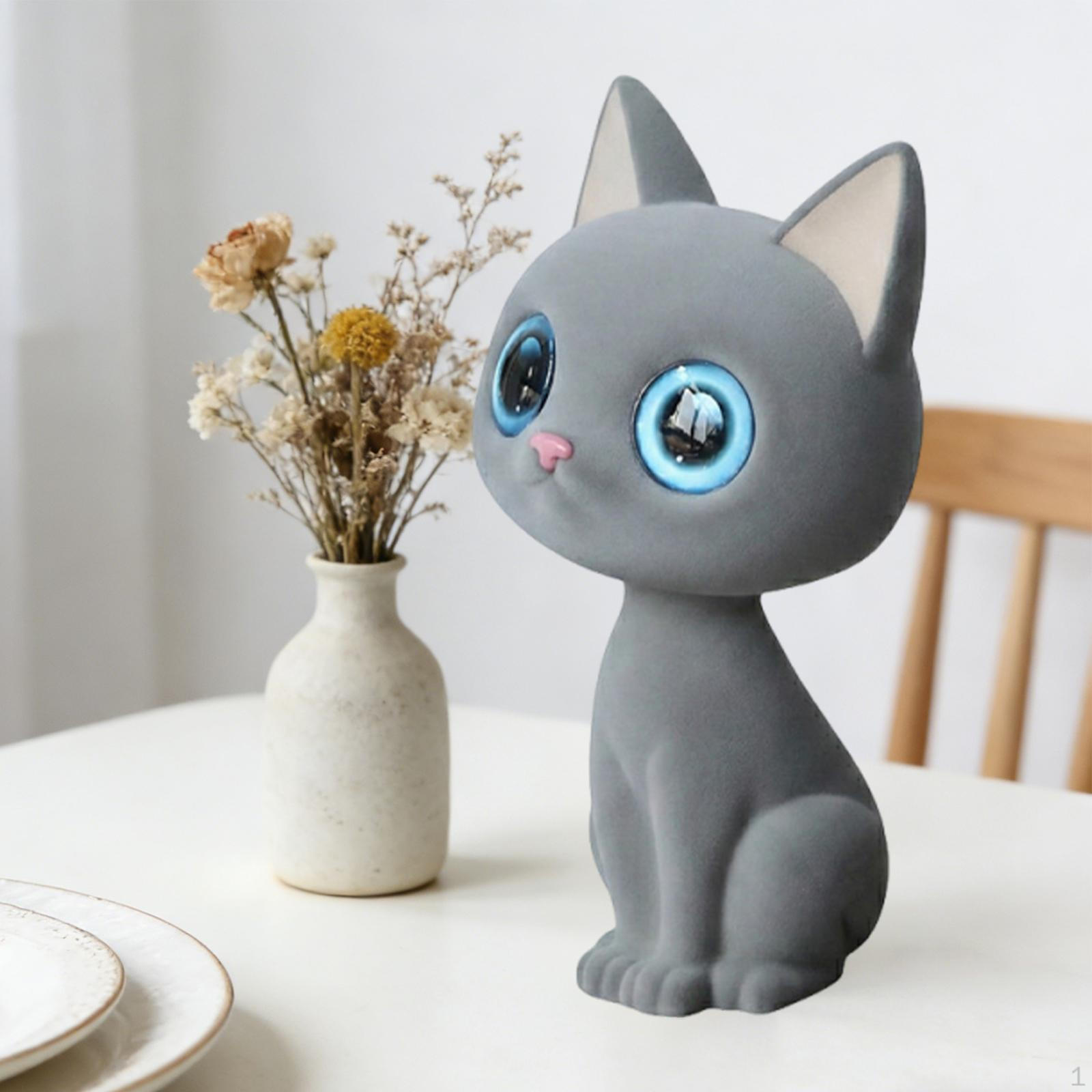 

Cat Statue Centerpiece Room Decoration Resin Craftsmanship Modern Sculpture Ornament for Restaurant