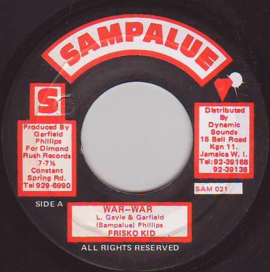 

7inch Record FRISCO KID - War-War SAM021 Sampalue Jamaica Reggae, Ska & Dub Used