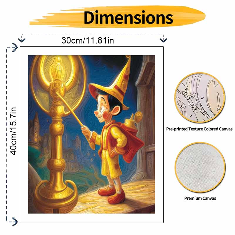 Disney Pinocchio magic oil painting art painting kit handmade diy gift home decoration wall decor craft supplies painting set art work