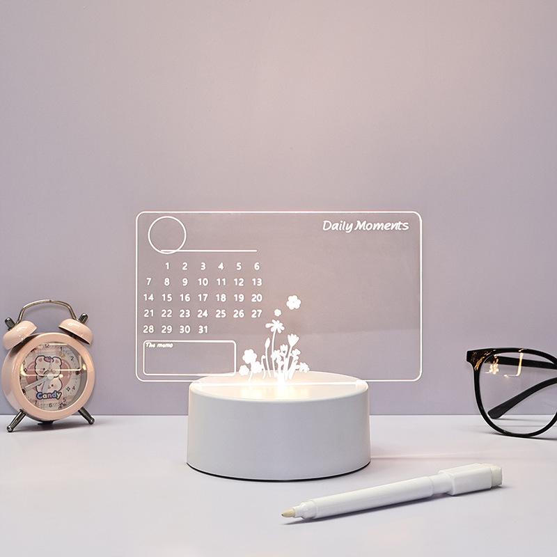 Erasable LED Acrylic Message Board & Lamp