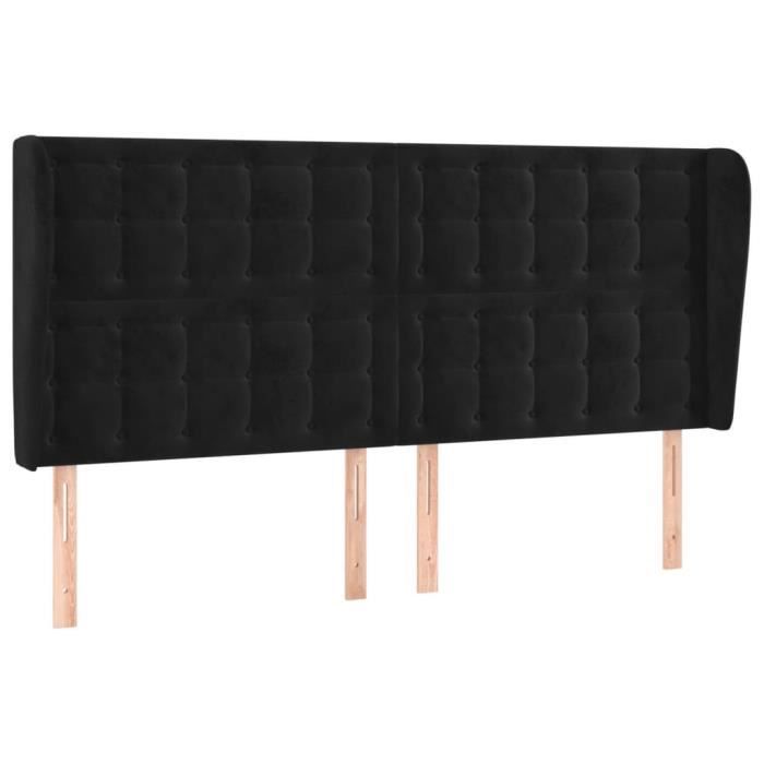 VidaXL Headboard with Ears Black 163x23x118-128 Cm Velvet3118446