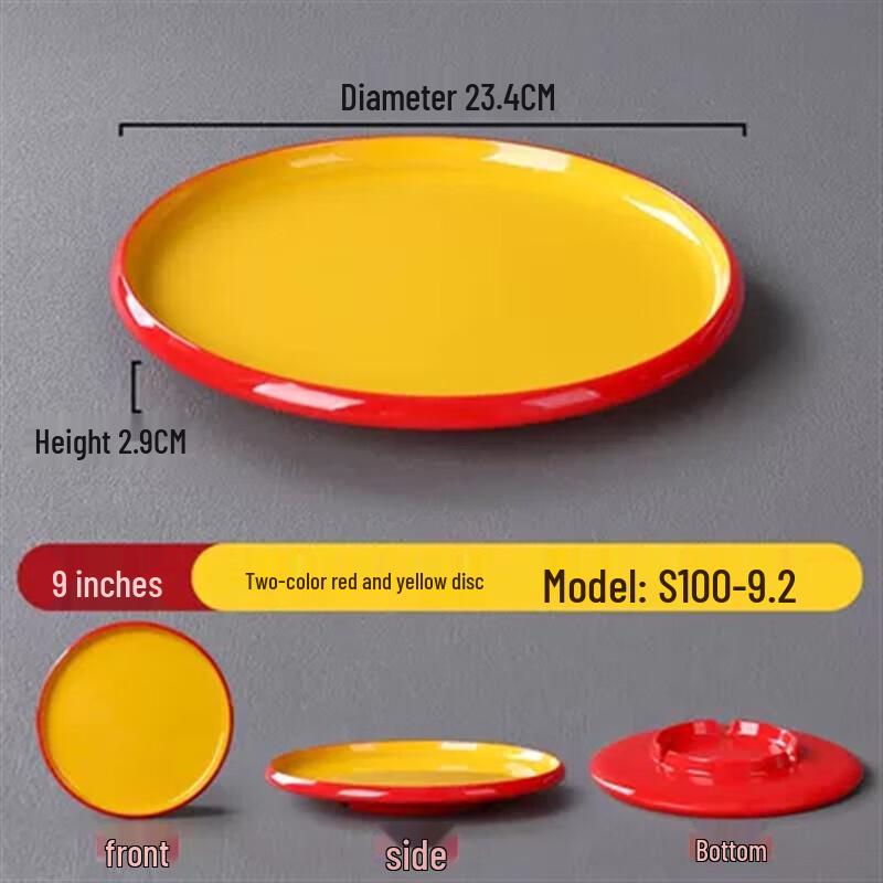 

Melamine Nordic Style Round Flat Dinner Plate