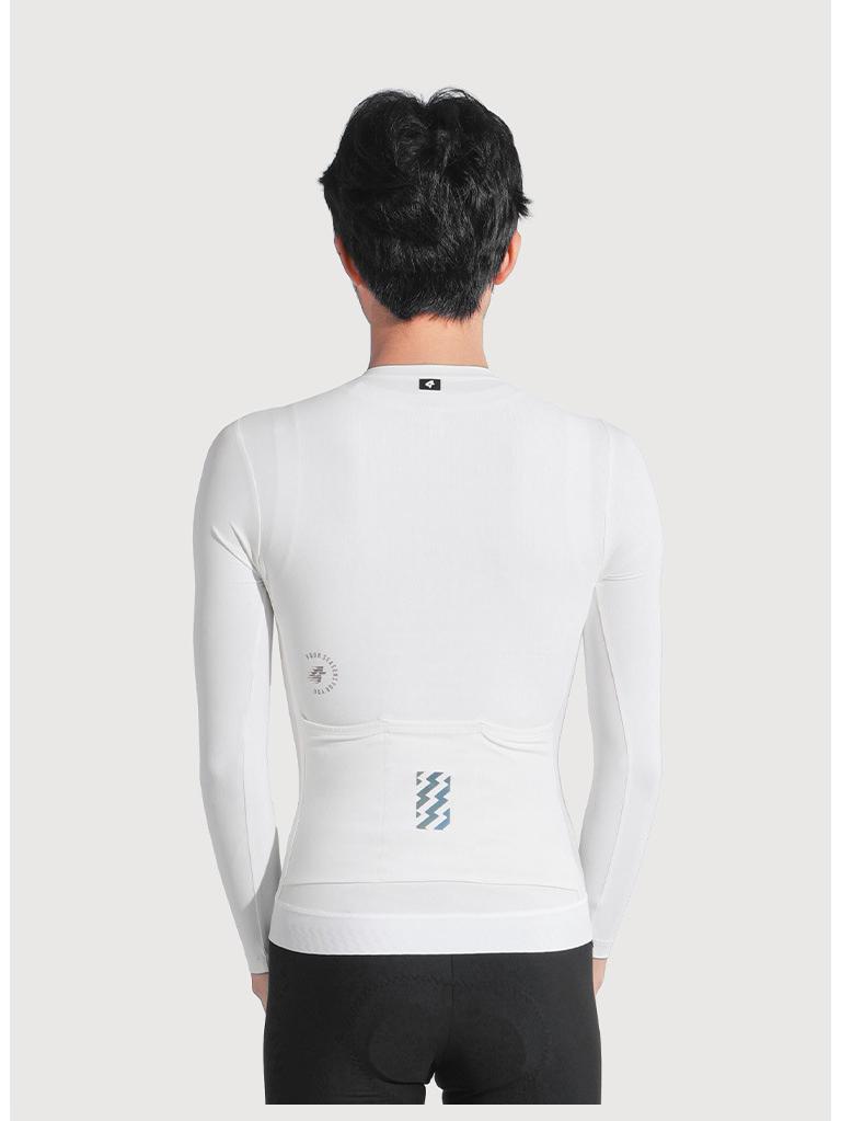 Lampaida Men's Breathable Thin Long Sleeve Cycling Jersey - Spring/Summer Road & Mountain Bike Suit