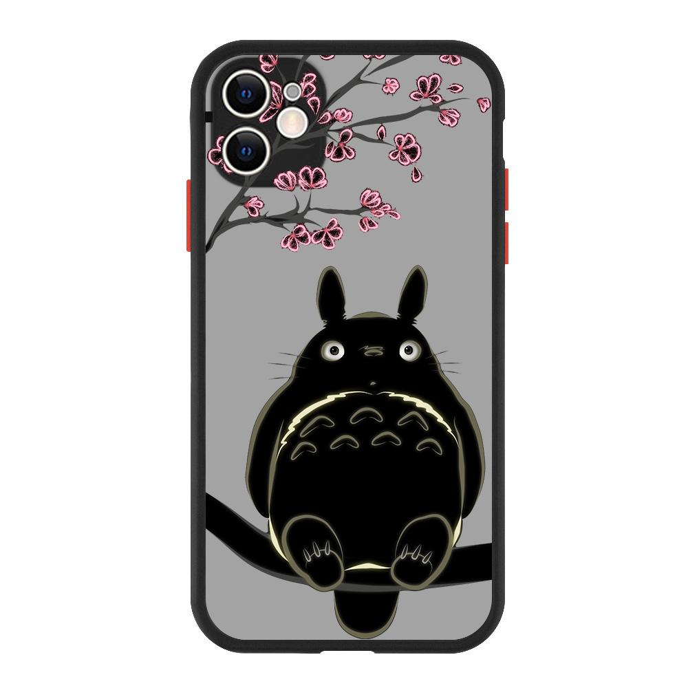 Χαριτωμένη Θήκη Θωράκισης Αντικραδασμική Ματ Τηλεφώνου My Neighbor Totoro Για iPhone 13 14 12 11 Pro Max XR XS X 7 8 Plus Σιλικονούχο Κάλυμμα Μπούμερ