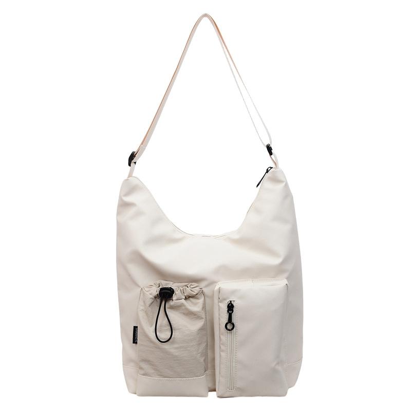 

2026 Simple and Casual Single-shoulder Crossbody Solid-color Women s Large-capacity Commuter Bucket Designer Luxury Bag 28X31X13CM покинуть белый