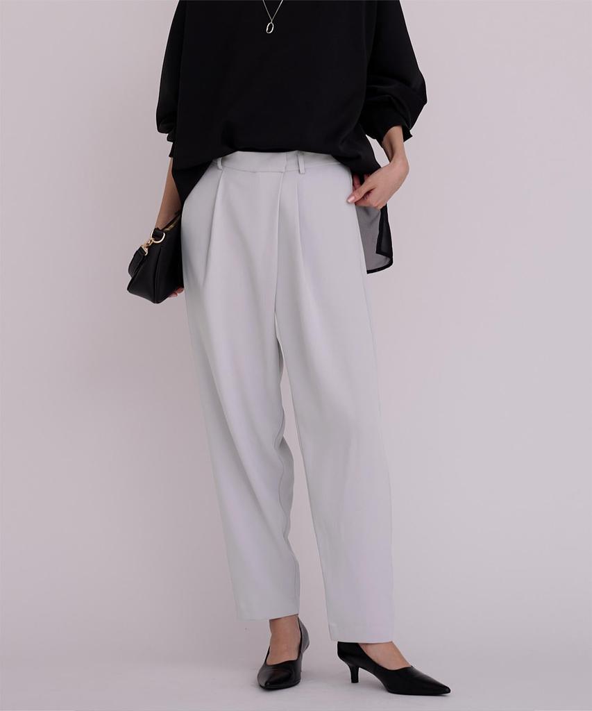 Yours Wrap Tapered Pants BFXU1789 M Gray Women's