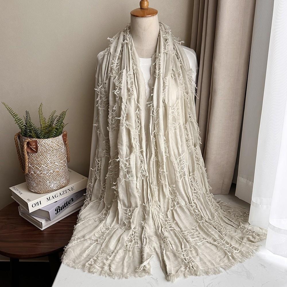 Retro Ruins Style Scarf Gothic Steampunk Shawl Wrap New Apocalyptic Scarves Unisex бежевый