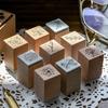 16Pcs DIY Stamping Art Bowknot Petal Leaf Wood Stamps for Scrapbooking Card Making Planner Decor Journal Hobby Craft Supplies