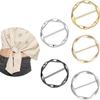 5/6Pcs Spiral Circle Zinc Alloy Metal Round Three-Speed Knotted Silk Scarf Buckle European And American Style