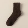 Women's Coral Fleece Mid-Calf Socks - Warm, Thickened, Fleece-Lined, Cold-Resistant for Winter and Home.