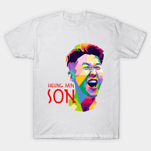 Men Black Print T-shirt Heung Min Son No-Cut Transfer Paper Print Cotton Tshirt 3XL