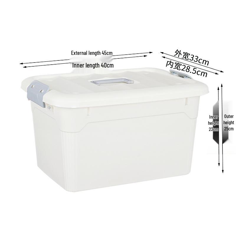 Clear Plastic Storage Organizer with Lid - Portable Handheld Box for Desktop & Toy Organization
