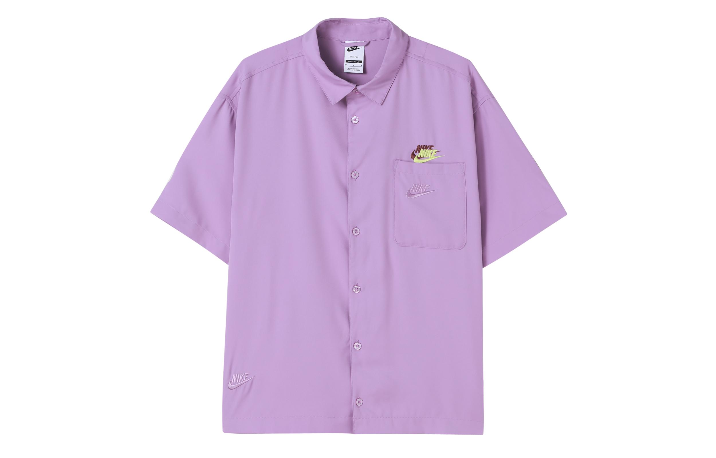 Nike Shirts Men s Purple Lapel Moderate Shirt DM7925-589 S
