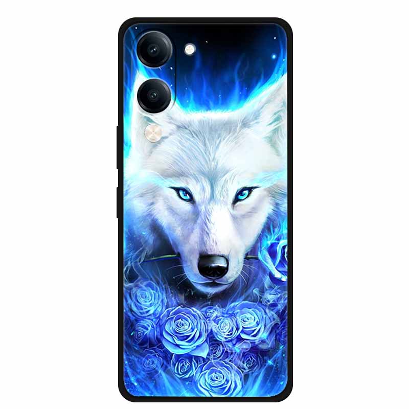 For Vivo iQOO Z10 Lite Case Silicone Black TPU Funda Back Cover for iQOO Z10 Lite 5G I2409 Soft Case Animal Coque IQOOZ10 Lite