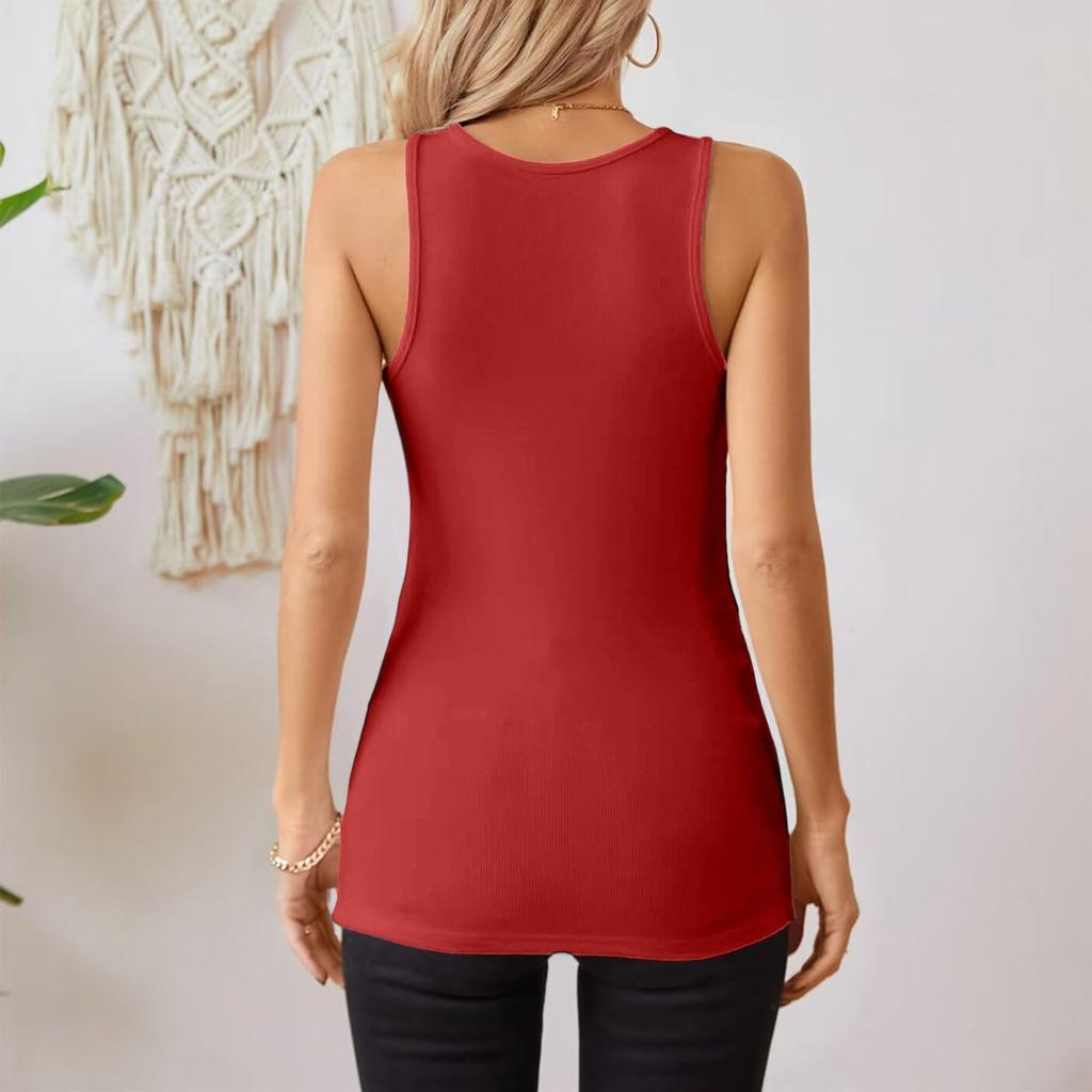 Womens Basic Sexy Summer V Neck Sleeveless Shirts Down Camis Tank Tops