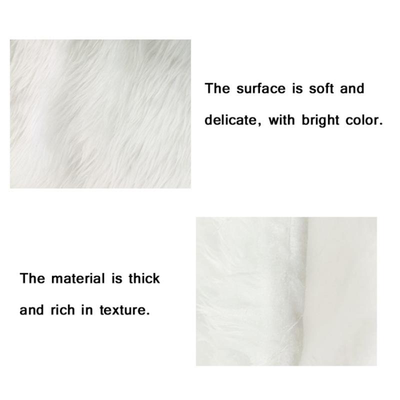78cm Plush Faux Fur Christmas Tree Skirt Mat for Home Christmas Floor Mat Party Decoration