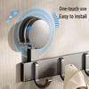 Jibaiju Suction Cup Wall Mount Hook Rack