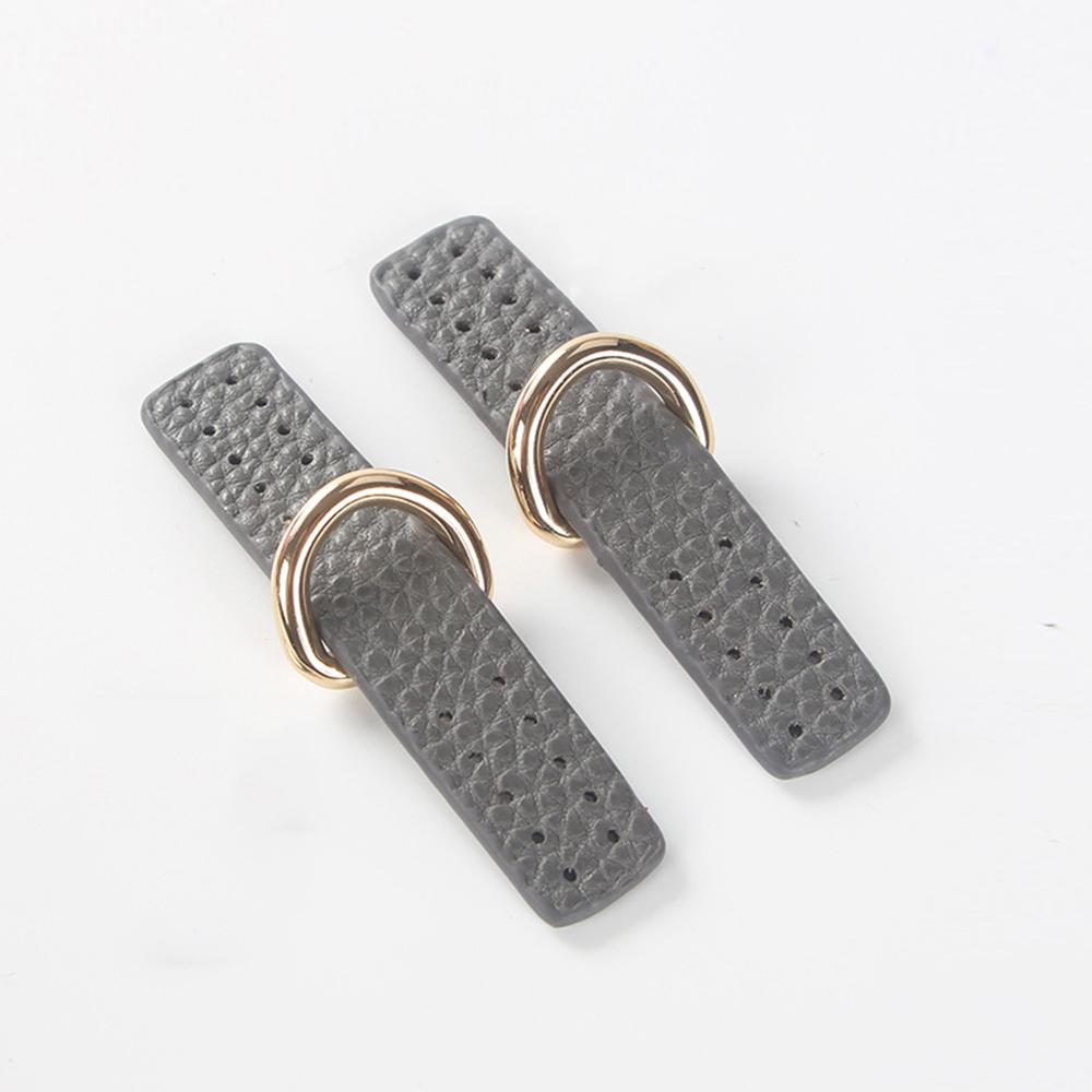 2PCS Leather Sewing On Leather Snaps Fasteners Replacement Bag Buckle DIY D Buckle PU Handbag Parts Backpack Block Lock Bag Part