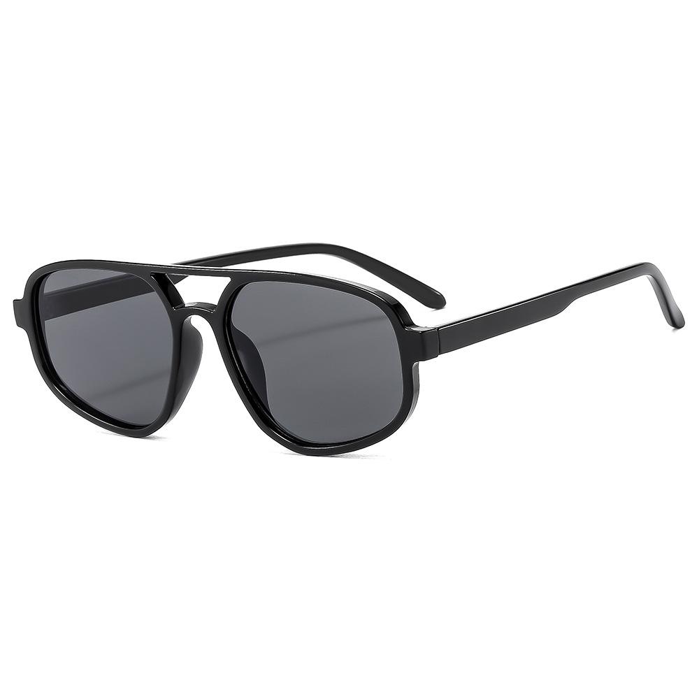 Double Beam Pilot Sunglasses Men'S Uv Protection Glasses Trendy Sunglasses Women