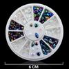 1 Box Weiß Schwarz 3D Jelly AB Acryl Rad Nagel Aufkleber Dekoration DIY Nail art Tipps Schmuck Strass Maniküre werkzeuge