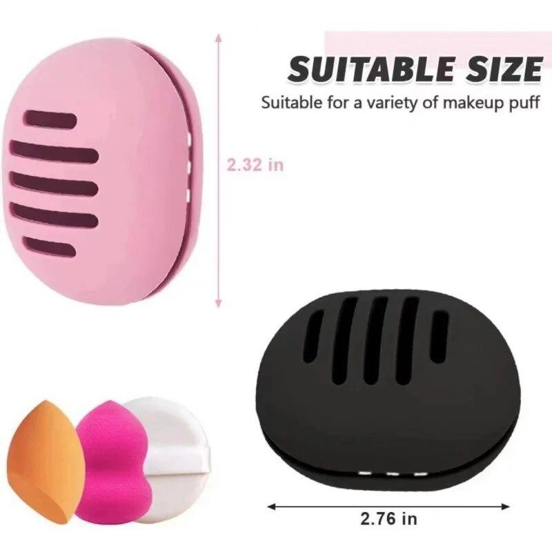 Makeup Sponge Holder Silicone Multi-hole Beauty Storage Case Travel Protable Cosmetic Puff Holder Box