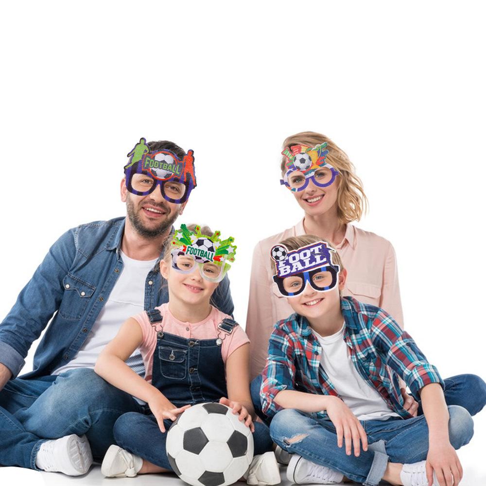 World Cup football game decorations, glasses, fan cheering photo props, beer glasses, football letter glasses frames