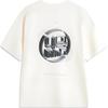 Li Ning X Ninepointnine Lockerer Schnitt Rundhals Logo Grafik Kurzarm T-Shirt Unisex T-Shirts Off-White AHSU987-4