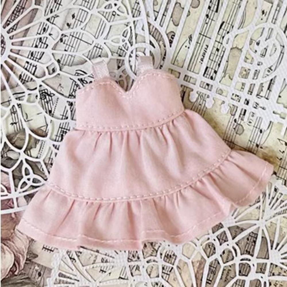 Handgefertigtes Doppellagen-Rock-Kleid Modepuppenkleidung Kleider für 1/11 OB11 Puppen/für 1/12 BJD