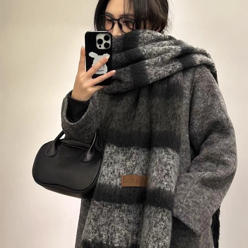 New Mohair Maillard Scarf Autumn and Winter Korean Premium Versatile Imitation Cashmere Warm Shawl