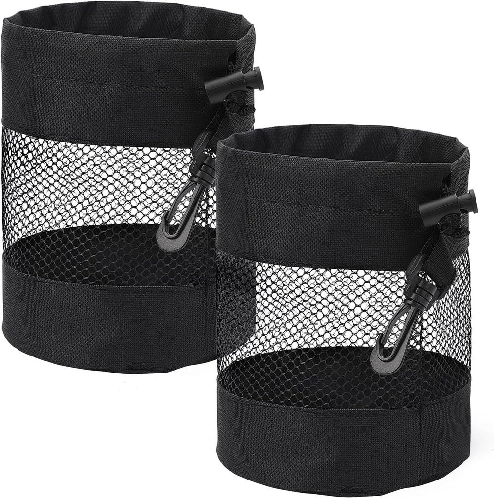 Polyester Golf Ball Storage Bag Golfer Gift Drawstring Closure Mesh Pocket Design Easy Organization Golf Shag Bag Golf Organizer
