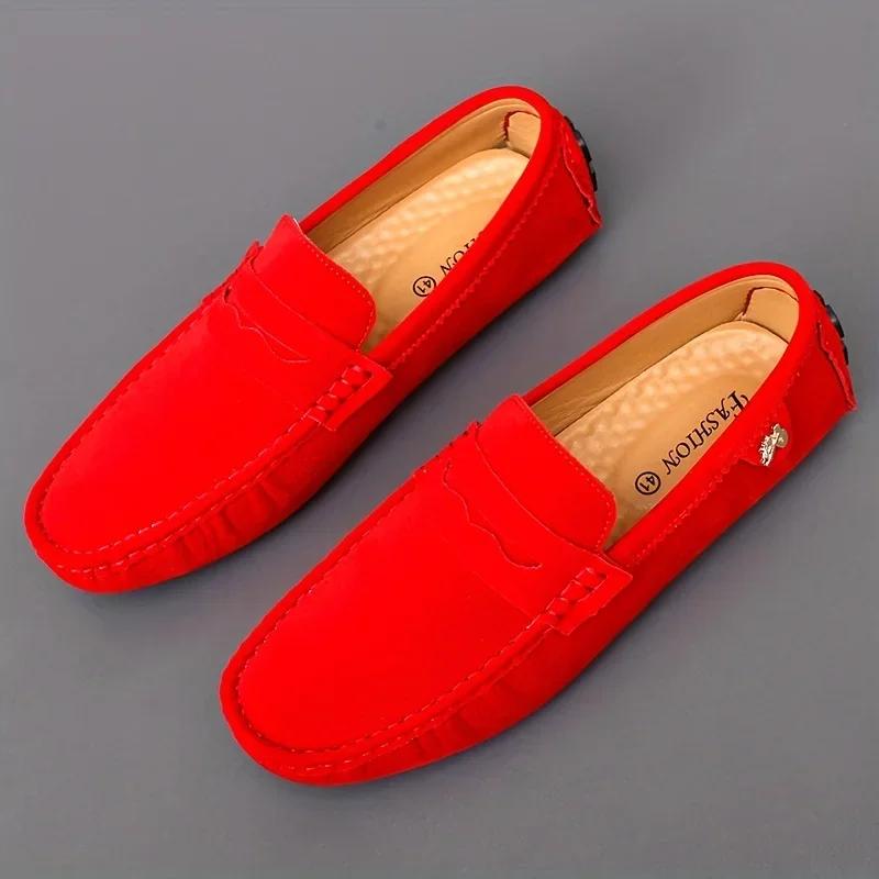 Fashion Couples, family casual shoes Fashion men's and women's flat shoes, driving, handmade, color large size small size 35-48 loafers