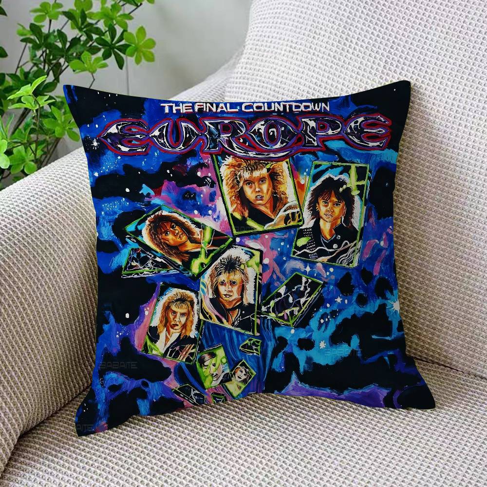Rock Band E-Europe Pillowcase Toon Gift Cushion Cover Bedroom Home Sofa Chair Seat Decor Pillow Case