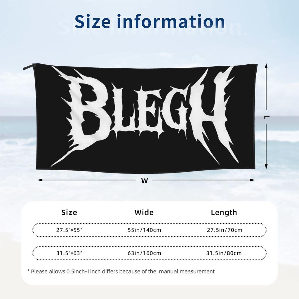 Blegh Heavy Metal Metalcore Deathcore Beach Towel Soft Microfiber Quick Dry Absorbent Quick Towels For Bath