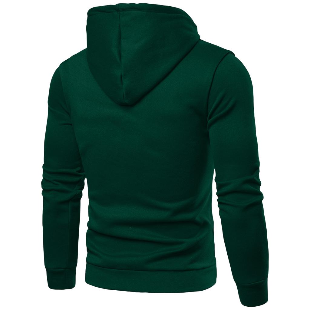 Men's Casual Loose Sweatshirt Solid Color Drawstring Large Pocket Hoodie Sports Sweatshirt